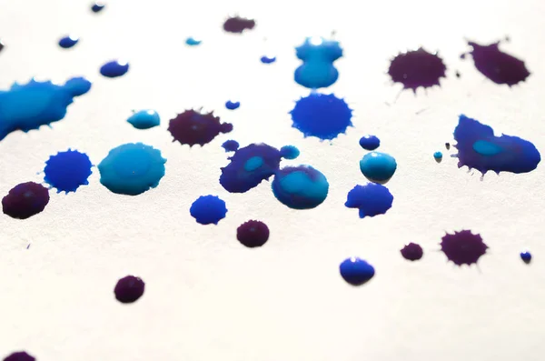 Абстрактна Фонова Ілюстрація Вигляді Акварельних Крапель Синього Кольору Макрознімок Мокрого — стокове фото