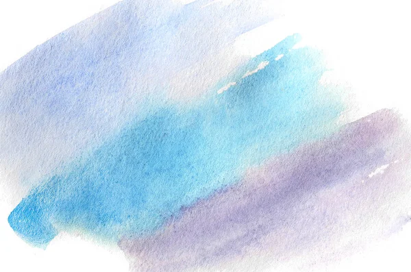 Abstract Background Illustration Form Three Watercolor Strokes Performed Cold Blue — Stock Photo, Image
