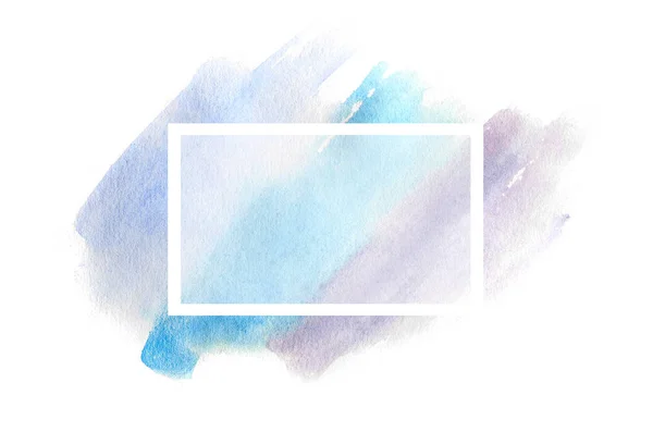 Abstract Background Illustration Form Three Watercolor Strokes Executed Cold Blue — Stock Photo, Image