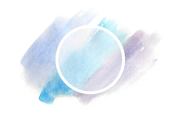 Абстрактна Фонова Ілюстрація Вигляді Трьох Акварельних Штрихів Виконаних Холодно Синіх — стокове фото