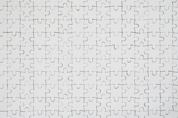 Gros Plan Sur Texture Puzzle Blanc État Assemblé Vue Dessus — Photo