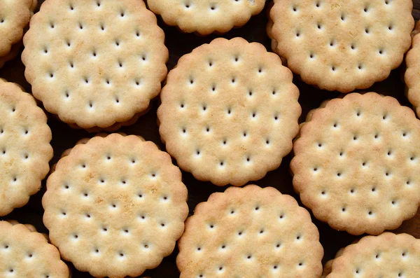 Detailní Obrázek Kola Sendvič Cookies Kokosová Náplň Obrázek Pozadí Detail — Stock fotografie