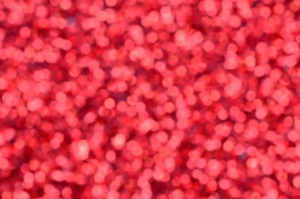 Огромное Количество Красных Декоративных Блёсток Размытое Фоновое Изображение Блестящими Боке — стоковое фото