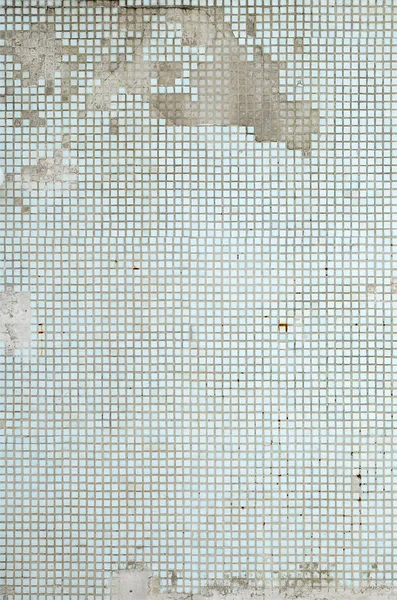 Texturen Den Gamla Muren Inredda Med Massa Fyrkantiga Små Plattor — Stockfoto
