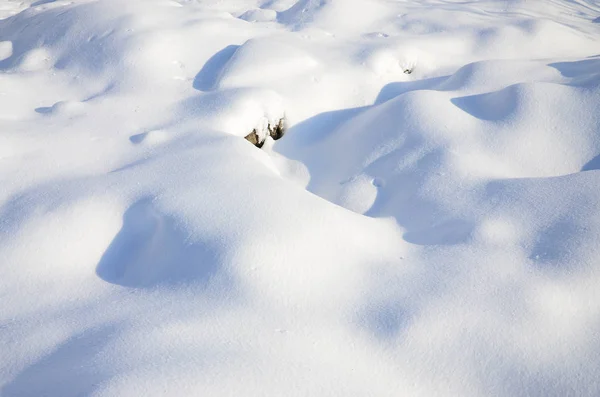 Fragmento Estrada Coberto Com Uma Espessa Camada Neve Textura Cobertura — Fotografia de Stock