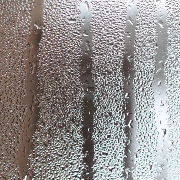 Texture Misted Glass Lot Drops Condensation Flows Background Image — Stock Photo, Image