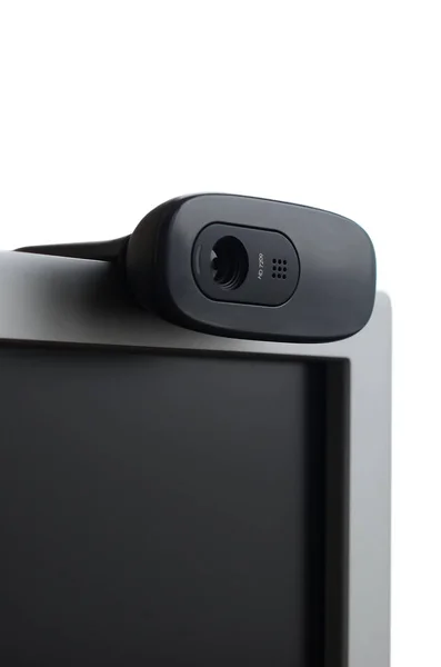 Modern Web Kamera Test Síkképernyős Monitor Van Telepítve Berendezés Részére — Stock Fotó