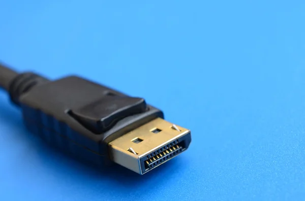 Conector Banhado Ouro Displayport Macho Pinos Para Uma Conexão Perfeita — Fotografia de Stock