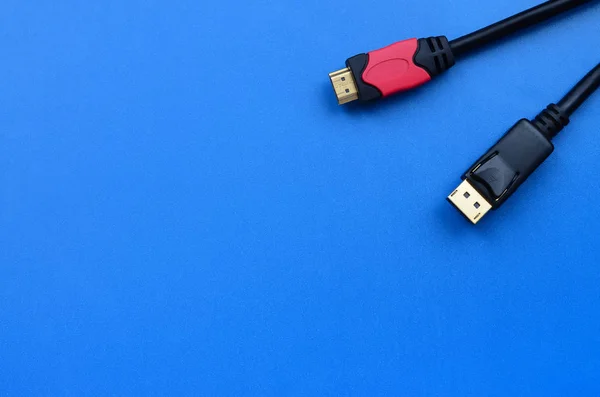 Audio Vidéo Hdmi Fiche Câble Ordinateur Broches Mâle Displayport Plaqué — Photo