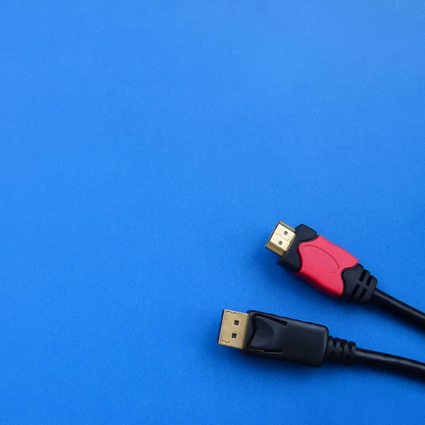 Audio Vidéo Hdmi Fiche Câble Ordinateur Broches Mâle Displayport Plaqué — Photo