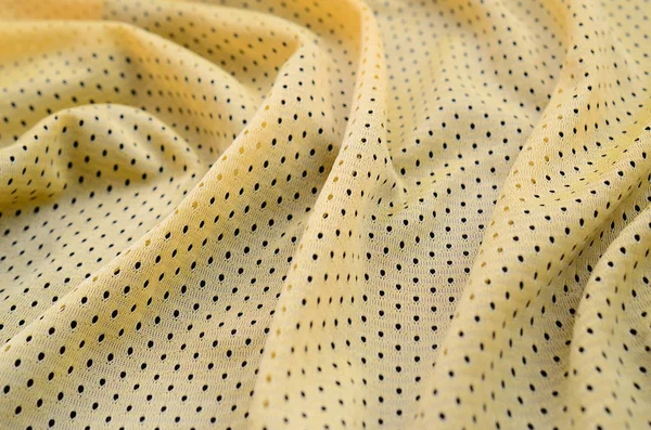 Yellow Sport Jersey Clothing Fabric Texture Background Many Folds — Stock Photo, Image