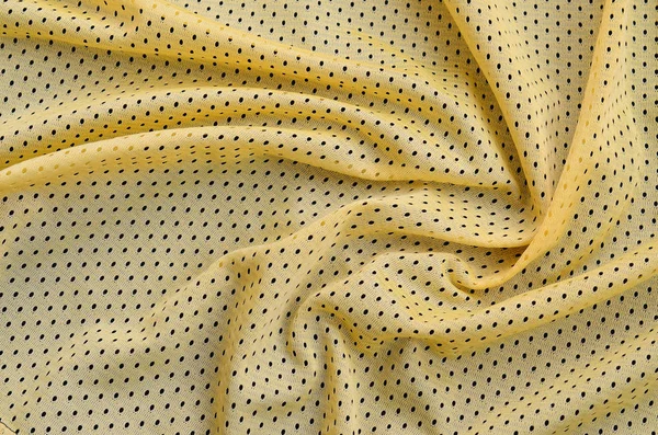 Baju Kaus Olahraga Kuning Tekstur Kain Dan Latar Belakang Dengan — Stok Foto