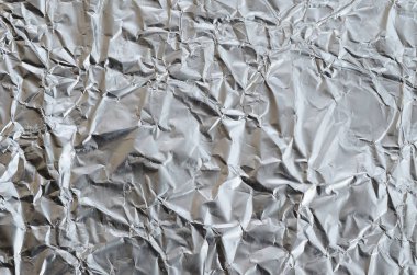Ezilmiş teneke alüminyum gümüş folyo arka plan doku için parlak buruşuk yüzeyli ince kırışık levha