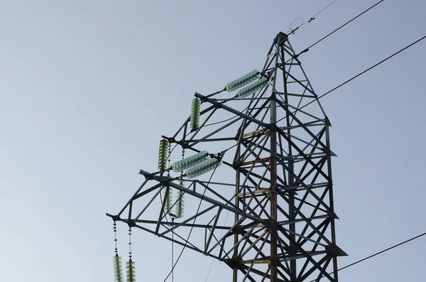 Torre Líneas Eléctricas Contra Cielo Azul —  Fotos de Stock