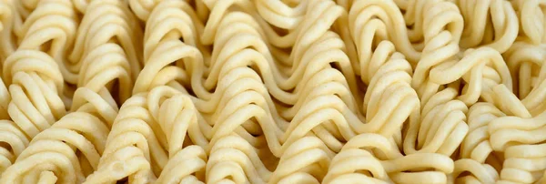 Close up view of yellow dry instant noodles. Chinese traditional — Stock Photo, Image