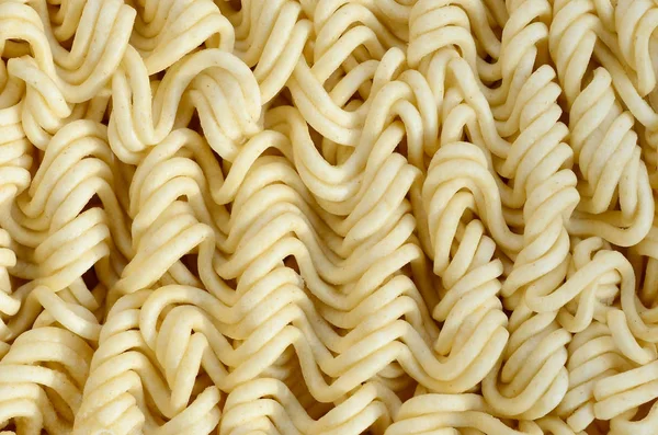 Vista Perto Macarrão Instantâneo Seco Amarelo Comida Tradicional Chinesa — Fotografia de Stock