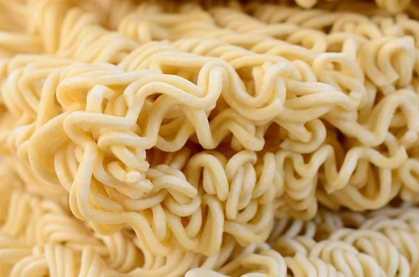 Vista Cerca Fideos Instantáneos Secos Amarillos Comida Tradicional China — Foto de Stock