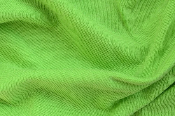 Texture Fabric Bright Green Material Making Shirts Blouses — Stock Photo, Image