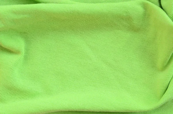 Texture Fabric Bright Green Material Making Shirts Blouses — Stock Photo, Image