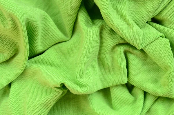 Tekstur kainnya berwarna hijau terang. Bahan untuk membuat s — Stok Foto