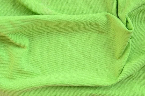 Tekstur kainnya berwarna hijau terang. Bahan untuk membuat s — Stok Foto
