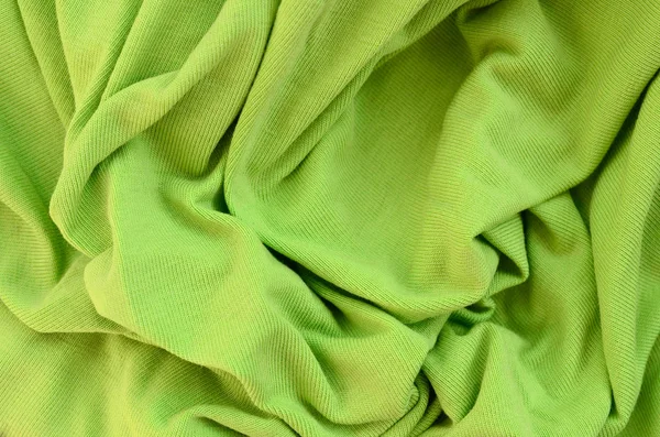 Strukturen Tyget Ljust Gröna Material För Att Göra Skjortor Och — Stockfoto