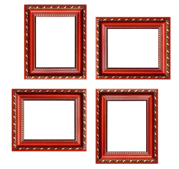 Set of empty picture frames with free space inside, isolated on — Stock Photo, Image