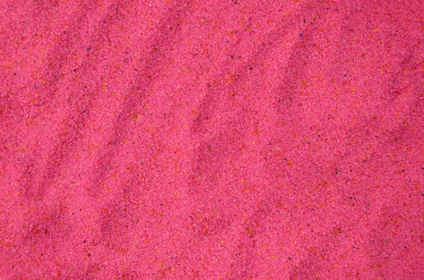 Textur Eines Farbigen Körnigen Sandes Aus Nächster Nähe Rosafarbene Körner — Stockfoto