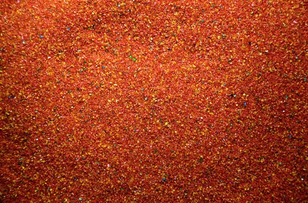 Texture Sable Granulaire Coloré Proximité Grains Rouges — Photo
