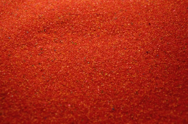 Texture Sable Granulaire Coloré Proximité Grains Rouges — Photo