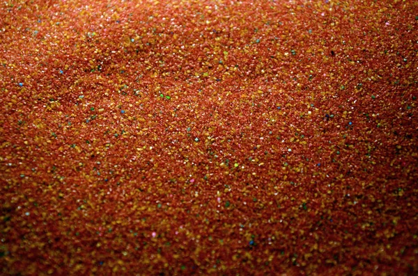 Textura Uma Areia Granular Colorida Perto Grãos Vermelhos — Fotografia de Stock