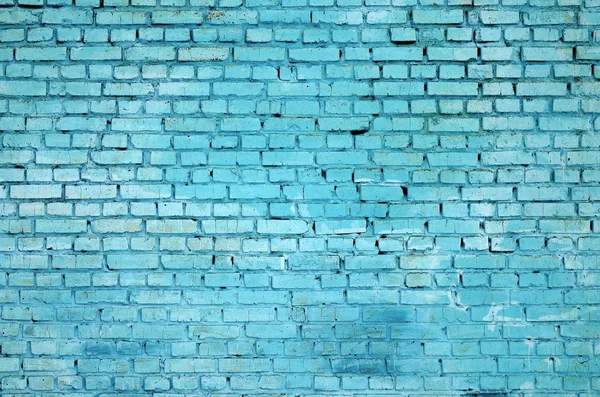 Ceglany Kwadratowy Blok Ściany Tła Tekstury Pomalowane Niebiesko — Zdjęcie stockowe