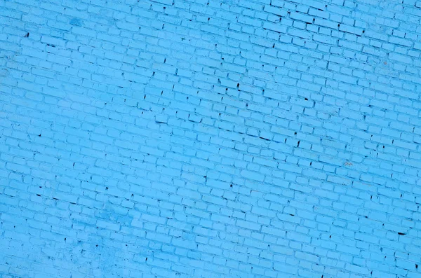 Square Brick Block Wall Background Texture Painted Blue — Stock Photo, Image