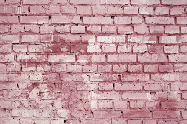 Ceglany Kwadratowy Blok Ściany Tła Tekstury Pomalowane Czerwono — Zdjęcie stockowe