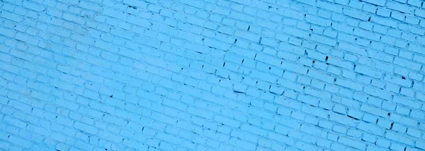 Quadratische Ziegelsteinwand Hintergrund Und Textur Blau Lackiert — Stockfoto