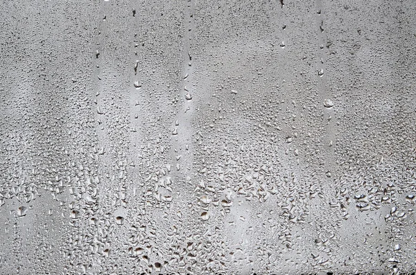 Textura Una Gota Lluvia Sobre Fondo Transparente Húmedo Vidrio Tonificado — Foto de Stock