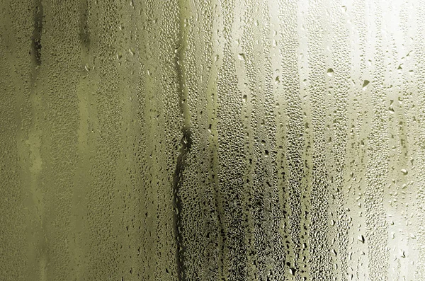 Textura Unei Picături Ploaie Fundal Transparent Umed Sticlă Tonat Culoare — Fotografie, imagine de stoc