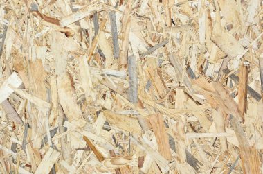 Sarı ahşap Osb levha dokusuna yakın çekim