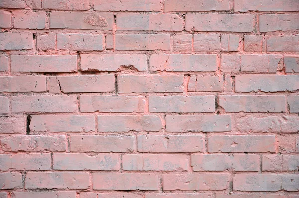 Background Texture Old Brick Wall Painted Pink — Stock Photo, Image