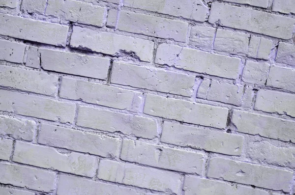 Tło Tekstura Stary Mur Cegły Malowane Kolorem Fioletowym — Zdjęcie stockowe