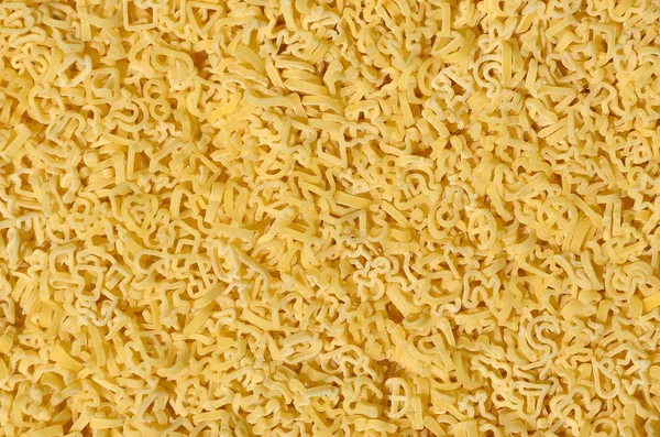 Konsistens Massa Lockigt Gul Pasta — Stockfoto