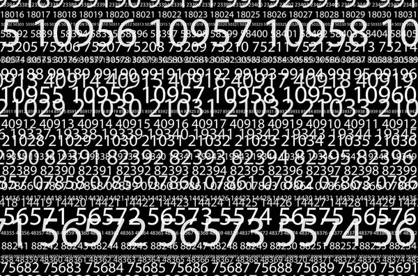 Abstract Background Image Set Successive Five Digit White Numbers Different — Stock Photo, Image