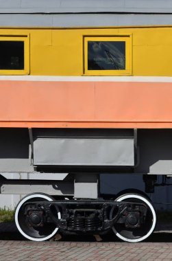 Rus demiryolu teknik destek tren tekerleklerin fotoğraf