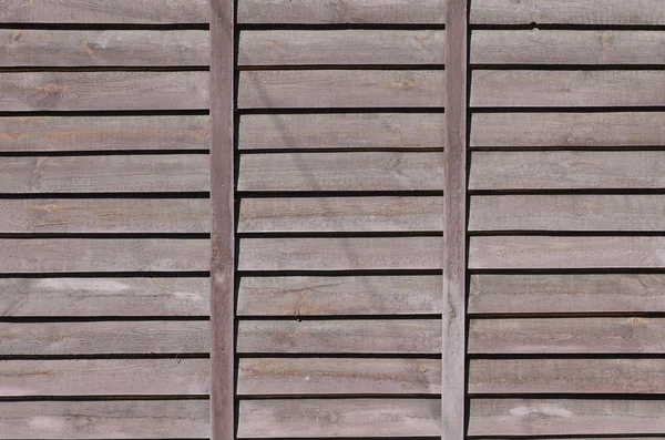 Poziome Tekstury Ściany Kilku Wierszy Brązowy Stare Deski Drewniana Ściana — Zdjęcie stockowe