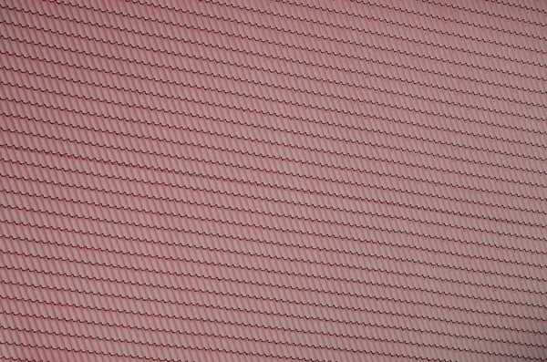 Textura Telhado Metal Pintado Close Visão Detalhada Cobertura Telhado Para — Fotografia de Stock