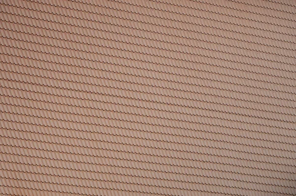 Текстура Крыши Окрашенного Металла Крупным Планом Детализирован Вид Крыши Смонтированной — стоковое фото