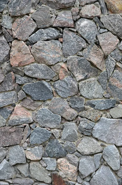 Textura Una Pared Piedra Fuerte Muchas Piedras Hormigón Varias Formas — Foto de Stock
