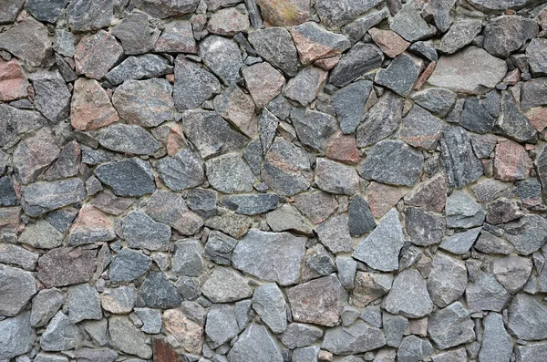 Texture Strong Stone Wall Many Concreted Stones Various Shapes — Stock Photo, Image