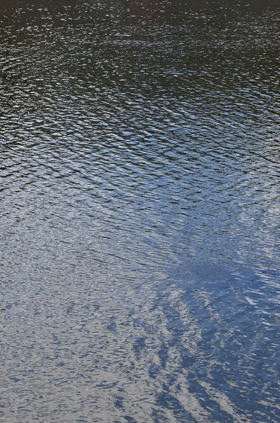 Texturen Mörka Floden Bevattnar Påverkan Vind Inpräntad Perspektiv Vertikal Bild — Stockfoto