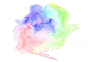 El suluboya şekil tasarımınız için karışık tonlarda çekilmiş. Arka plan, el yapımı dekorasyon boyalı yaratıcı